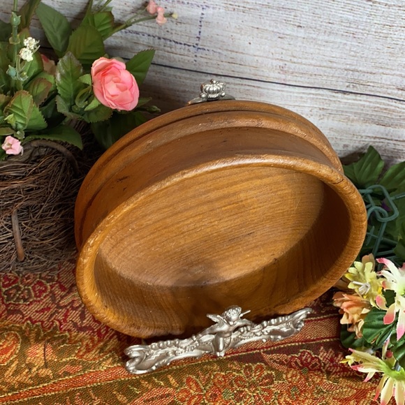 Round teak wooden bowl - Picture 2 of 4